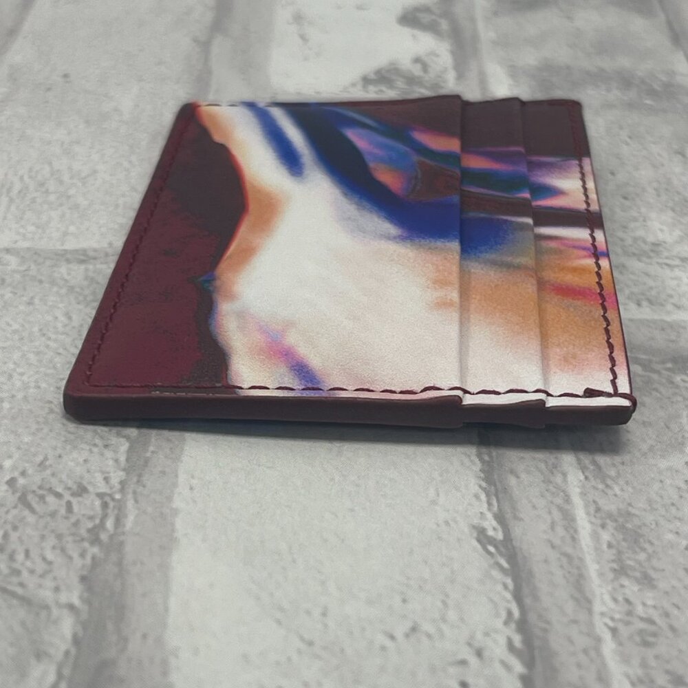 Alexander McQueen Solarized Flower Leather Card Case - NWOT - Picture 3 of 7